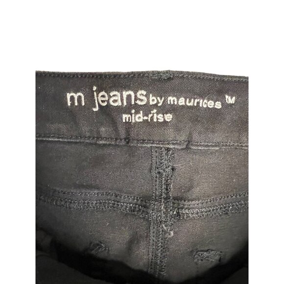 Maurices M Jeans Mid-Rise Black Skinny S Short - Picture 8 of 11